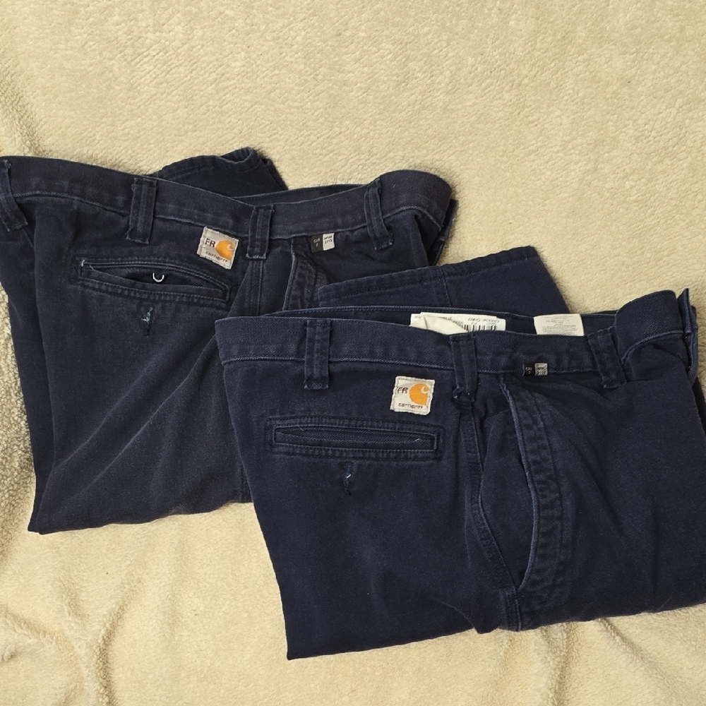 Carhartt Men’s FR Welder Dark Navy - Classic Workwear Two Pair